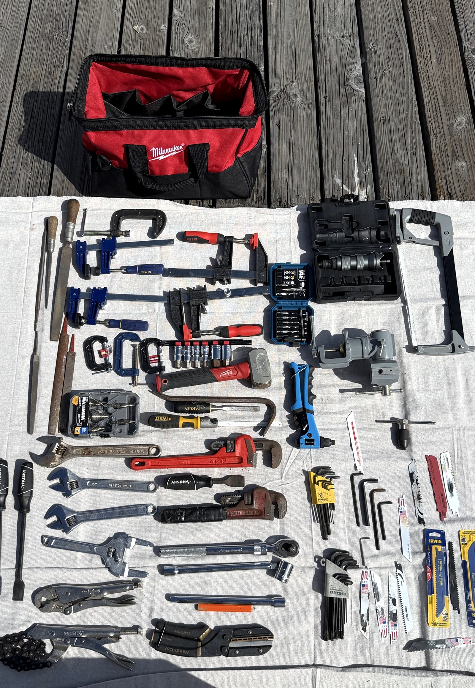 Tool Bag B laid out on deck